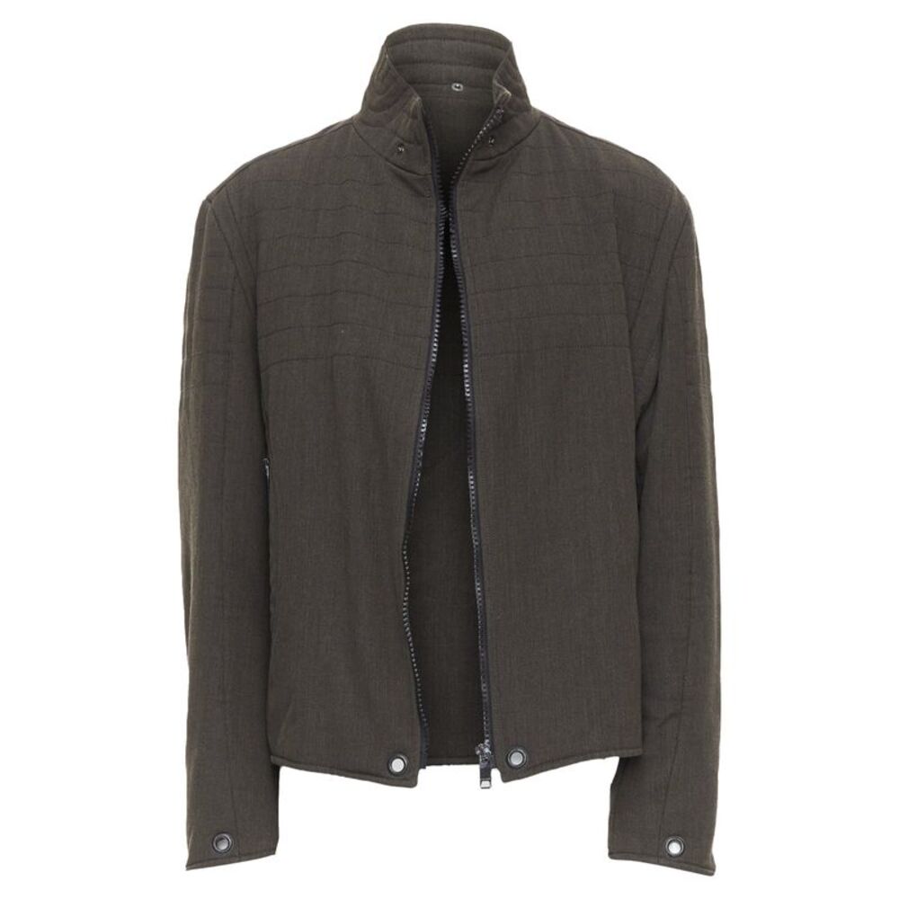 Burberry Wool Blend Biker Jacket